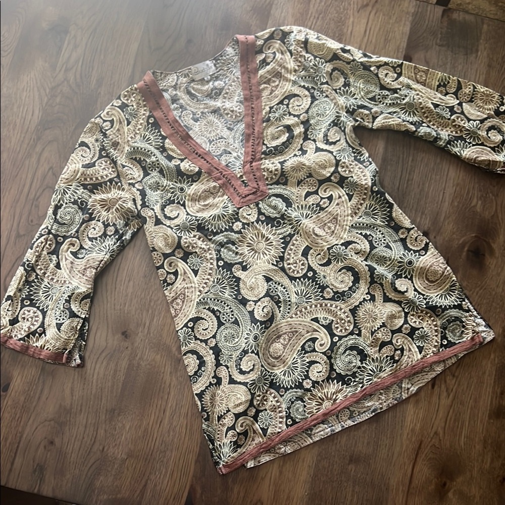 Mud Pie Women's Swimsuit Cover Up 100% Cotton Medium